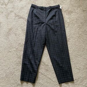 NWT ~ VTG ~ 1990s ~ Talbots ~ Wool Blend Window Pane Pants ~ Lined ~ Size 18